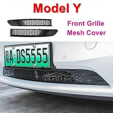 Grille anti-insectes inférieure pour pare-chocs avant de Tesla Model 3 Y : protection contre la poussière et les insectes. Accessoires inclus. (1/5)
