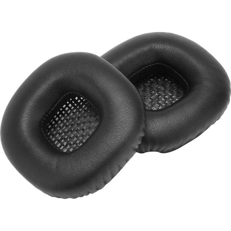 Coussinets d'oreille en similicuir souple, mousse de remplacement pour casque Major, noirs (1/5)