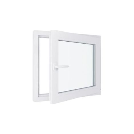 Finestra in PVC - Triplo vetro - Bianco - 800 mmx700 mm cm