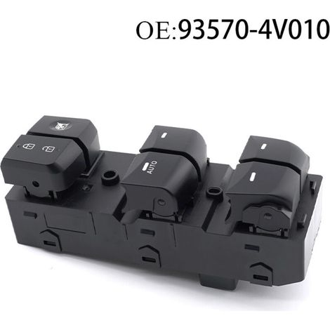 Ensemble de commutateur de régulateur de vitre électrique automobile 93570-4V010, adapté à Hyundai Elantra, contrôle la montée et la descente des vitres électriques.