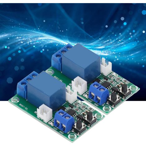 Deux nouveaux modules relais à double bouton 12V, circuit de déclenchement RS monocanal, module autobloquant, peuvent être connectés à des interrupteurs tactiles externes. (1/5)
