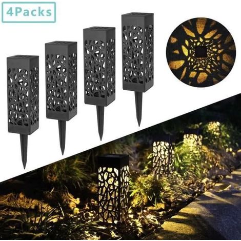 Lampe Jardin Solaire - YYV - SE29594 - 4 Paquets - LED Intégrée - Blanc (1/4)