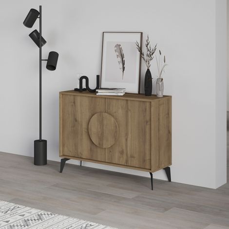 Decortie Gora Console Sideboard Display Unit 110Cm - Dark Oak Effect