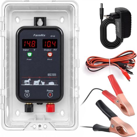 8km Clôture Électrique, 12 V 1,0 J avec Boîtier Étanche (1/5)