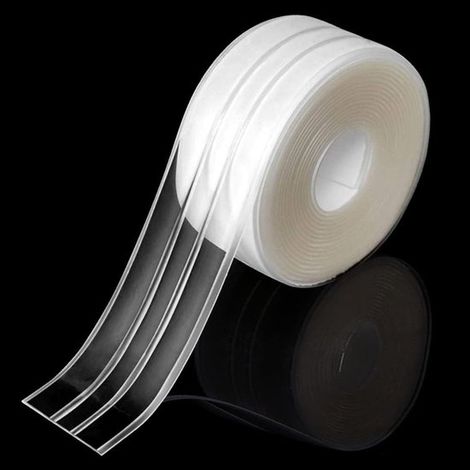Selbstklebender wasserdichter Wandaufkleber Dichtungsstreifen aus flexiblem PVC wasserdichtes Dichtungsband 3 2 m Stoßleiste für Küche Badezimmer 3,2 (1/5)