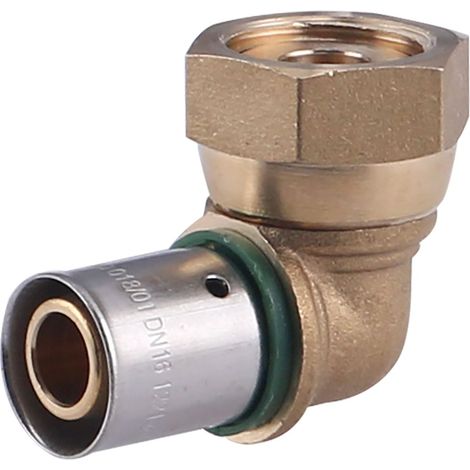Coude femelle écrou libre à sertir pour tube PER NOYON & THIEBAULT Ø16 - F15x21 (1/2) (1/6)