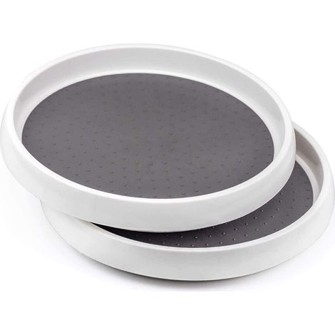 Lot de 2 supports à épices rotatifs en plastique, pour flacons d'épices, huiles et ingrédients, bocaux de cuisine (1/4)