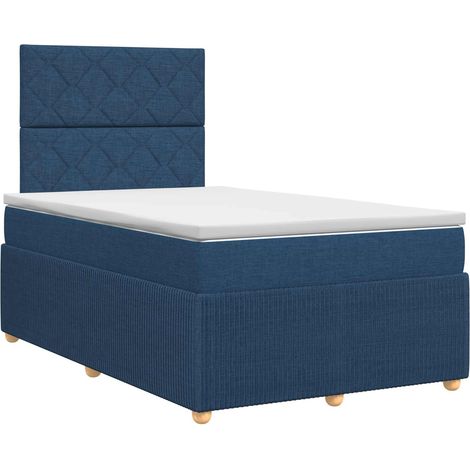 Maison Exclusive - Boxspringbett mit Matratze mit Kopfteil Blau 1 (1/5)