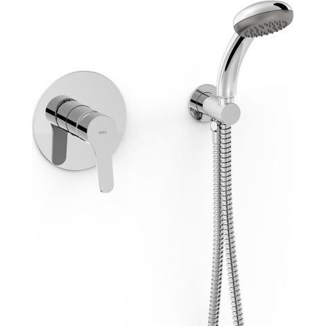 Kit douche mitigeur encastré à 1 voie Rapid‑box Chromé - TRES 21527702 (1/2)