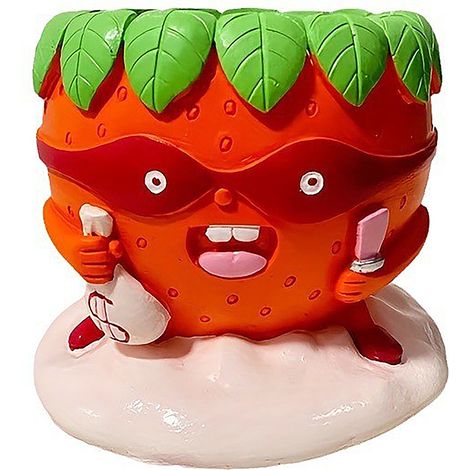 Maceta para suculentas, maceta para fresas con orificio de drenaje, ideal para jardín y decoración de interiores. (1/5)