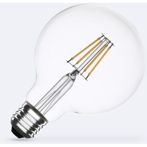 LED-Glühbirne Filament E27 6W 720 lm G95  No Flicker 2700K Warmweiß