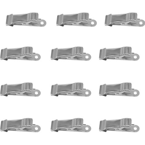 12er-Pack 1/2" breite Mini-Krokodilklemmen aus Metall für die Hausrenovierung, Silber