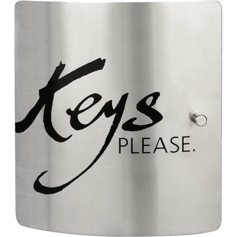 Armoire a clé - BURG WACHTER - 6205/10 Ni KEYS PLEASE - Inox, 10 crochets, fermeture aimant réglable
