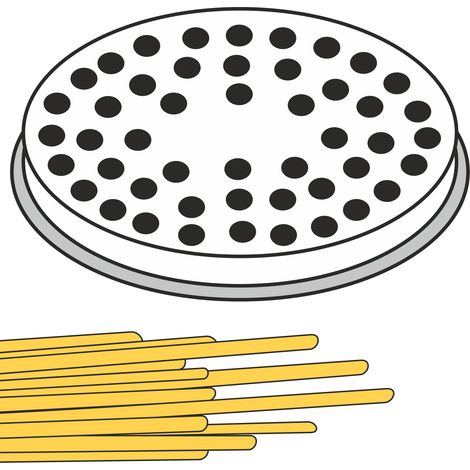 Colador de pasta BIGOLI, rosca gruesa, 22 agujeros, diámetro 3 mm, MPF2.5/4 - Hendi 229347