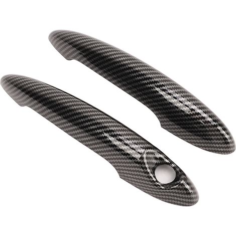 Poignée de porte extérieure garniture fibre de carbone style capuchon décoratif extérieur pour Cooper S R50 R53 R55 R56 (1/5)