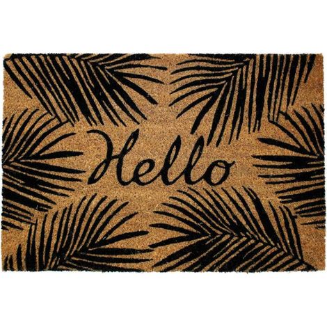 Paillasson Rectangulaire "Hello" 40x60cm Naturel (1/2)