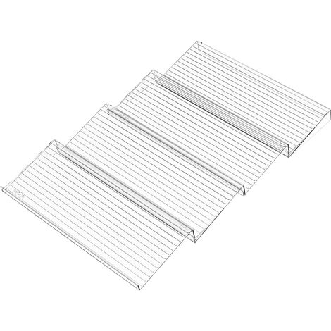 Organiseur de tiroir à condiments – Plateau extensible Étagère assaisonnement empilable 4 niveaux, insert transparent, pour bocaux, condiments, rangement cuisine, garde-manger et - (1/5)