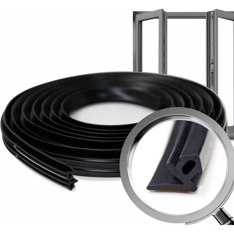 Joint de fenêtre S-1125(20mts) Joint fenetre isolation pour une étanchéité maximale. Joint caoutchouc souple et résistant aux intempéries, parfait pour une meilleure isolation sur fenêtres aluminium (1/5)