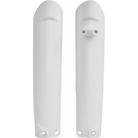 Protectores de piernas con amortiguador Polisport para KTM SX, SXF, EXC, EXCF, TC y FC (blanco)