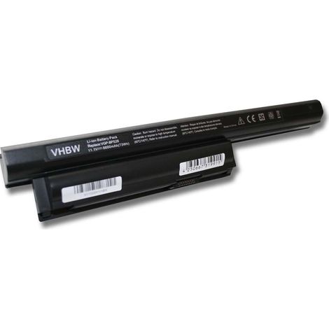 vhbw Akku kompatibel mit Sony Vaio VPC-CA1, VPC-CA15FF/W, VPB-W112AX/T, VPC-CA15FG, VPC-CA15FA/L, VPC-CA15FF/L Notebook (6600 mAh, 10,8 V, Li-Ion)
