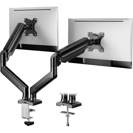 ErGear Monitor Halterung 2 Monitore 32 Zoll Bildschirme VESA 75/100 Schwarz (1/5)