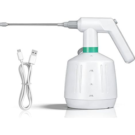 Rechargeable Electric Sprayer, Battery Powered Garden Sprayer with Adjustable Nozzle, Mist and Automatic Spray for Plants, Cleaning and Car