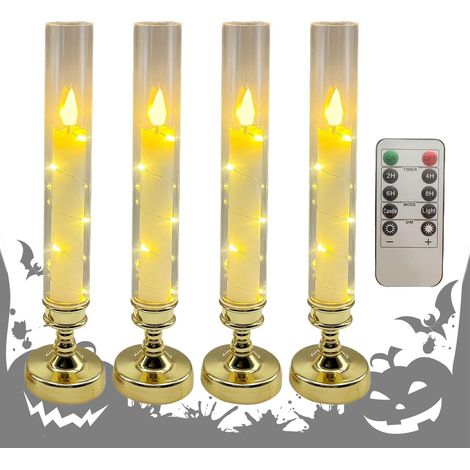 Realistisches Flackerlicht für warme Atmosphäre im Wohnzimmer, für Wohnraum und Dekoration (1/5)