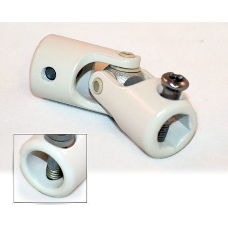 Cardan Volet Roulant 6P10-Ø12 - Acier Zingué - 50mm - Blanc - ZF