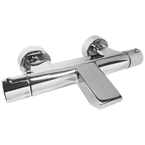 Robinet mitigeur bain-douche mural thermostatique, finition chromée - Rolf