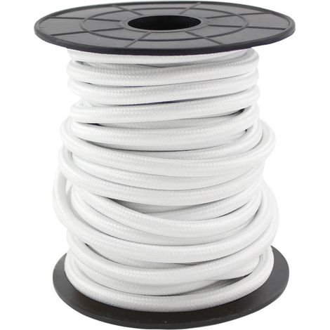 Cable eléctrico textil 10 metros 2x0.75mm Blanco GSC 3902998 (1/2)