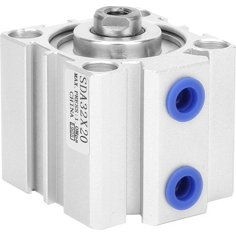 SDA32 schlanker Luftzylinder aus Aluminiumlegierung, doppeltwirkende pneumatische Komponenten SDA32X10/SDA32X15/SDA32X20 (1/5)
