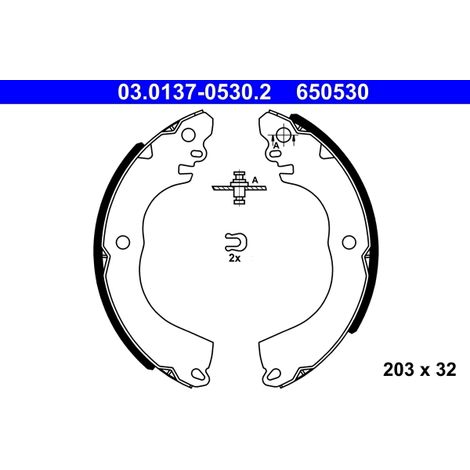 Jeu de mâchoires de frein ATE 03.0137-0530.2 MITSUBISHI 4600A346