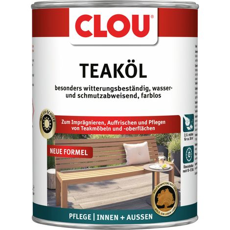 Clou Teaköl 2,5 L farblos Holzpflegeöl