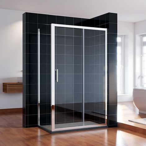 SONNI Duschkabine 120x90x185cm Duschtür Schiebetür mit Seitenwand Duschabtrennung (1/5)