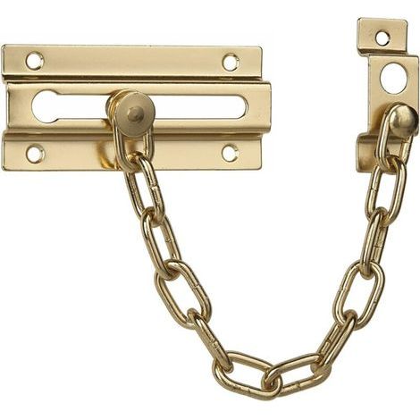 Kettentürschloss, hochwertiger, robuster Türriegel für Innentüren, für den Heimgebrauch (gold) (1/4)