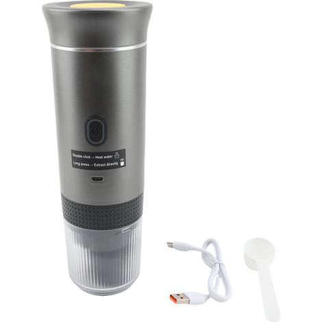 Machine café portable extraction chaude et froide – Capsule extérieur voiture voyage camping gris, cuisine (1/4)