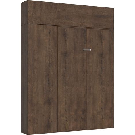 Letto 1 Piazza e Mezzo a Scomparsa Salvaspazio Kentaro H250 cm Marrone (1/5)