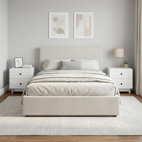 vidaXL Bedside Cabinet 2 pcs White 43 x 34.5 x 47.5 cm Engineered Wood (1/5)
