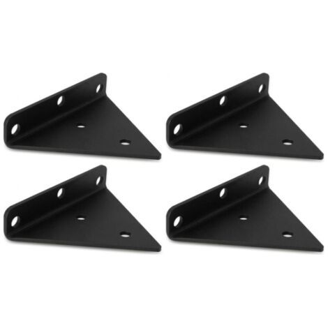Lot de 4 Support Etagere Triangle, 8CM Supports D'étagère Flottant en Fer, Support Étagère Mural en Métal Pour Étagères Ouvertes de Bricolage (1/4)