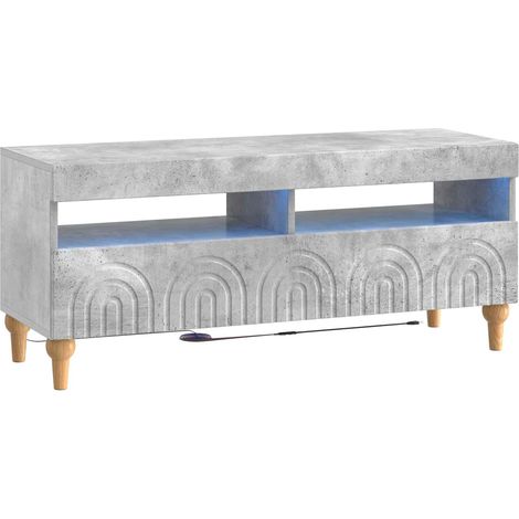 Mueble de TV LED Gris Hormigón Madera de ingeniería vidaXL (1/5)
