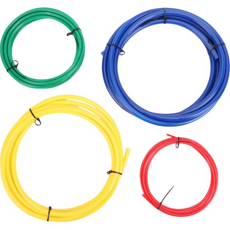 Lot de 4 gaines de cintrage en PE pour tubes cuivre climatisation 4m 1/4 3/8 1/2 5/8 pouces avec sac de rangement noir (1/5)