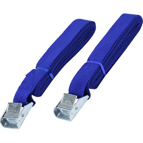 Dapetz ® 2 Pack, Blue Cam Buckle Tie Down Straps - UV Resistant Cargo Car Roof Rack Straps, 8ft 2.5m x 1in 25mm, 550lbs 250kg Break Strength, Cam Straps with Buckle (1/5)