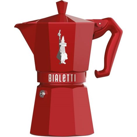 Bialetti Moka Exclusive Cafetera Italiana Roja 6 Tazas