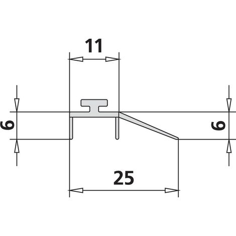 Kermi Dichtleiste x1, 3320, 985mm, kürzbar, 6034093