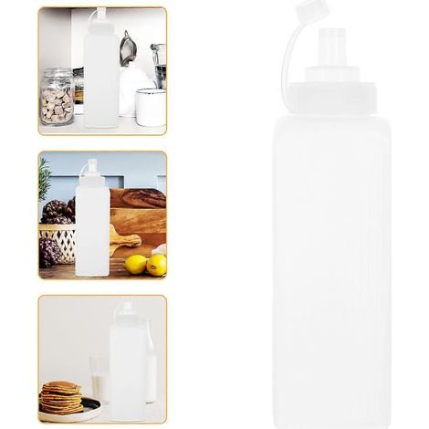 Bouteille souple pour sauce, ketchup, vinaigrette, confiture, sauce salade (1000 ml) (1/5)