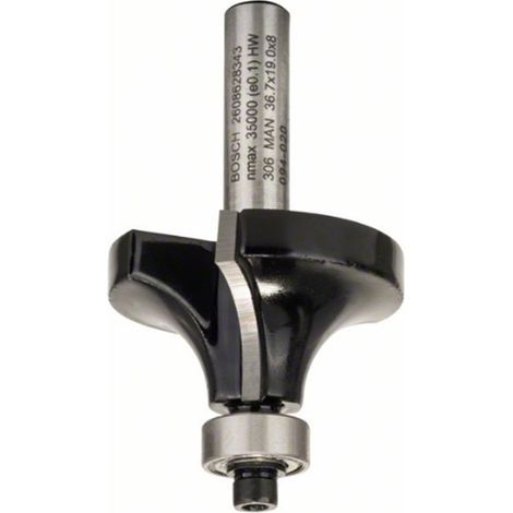 BOSCH FRESA PARA REDONDEAR, 8 MM, R1 12 MM, L 19 MM, G 60 MM