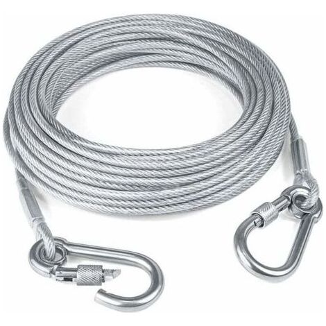 Kaelt - Câble d'attache pour chien, câble d'attache robuste pour chien de 15 m (49 pieds) pour chiens (1/5)