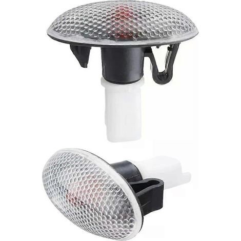 Lot de 2 feux de position latéraux clignotants remplaçant la référence 632574, répétiteur lumineux pour BMW 206, 407, 607, 1007, C1, C2, C3, C5 et C-Elysée.