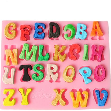 Buchstabenförmige Kuchenbackform, Kekse, Schokolade, Zuckerpaste, Lebensmittel, Silikonform, Backform (1/4)