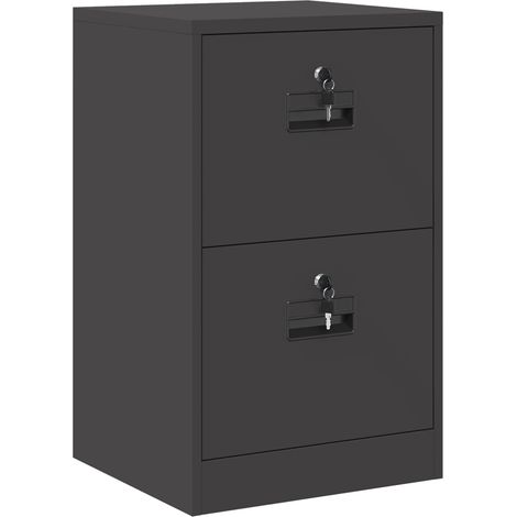 Maison Exclusive - Mueble archivador con cajón Negro 45,5 x 42 x